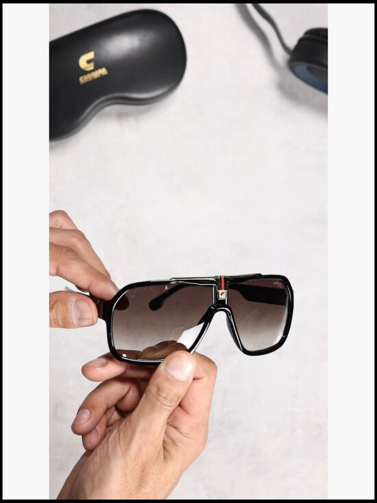 Plastic Square Shield Sunglasses 64mm UV Protection Non  display picture 1